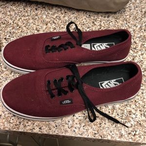 Vans. Maroon. Size  6.0 men/ size 7.5 women.